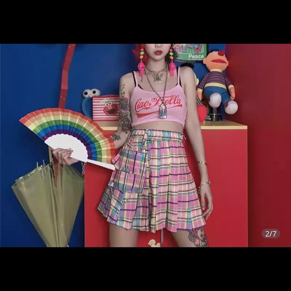 Harjiku plaid skirt - Picture 2 of 4